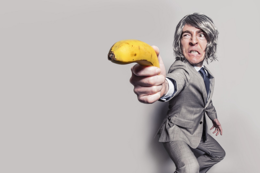 Giving advice with a banana gun